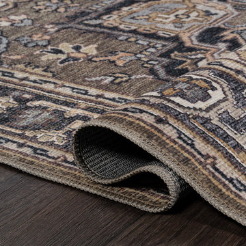 Cirali Ornate Large Medallion Washable Area Rug